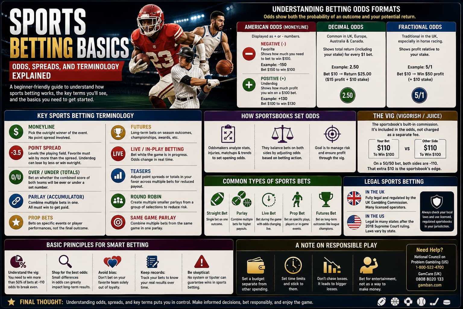 Sports Betting Basics: Odds, Spreads, and Terminology Explained