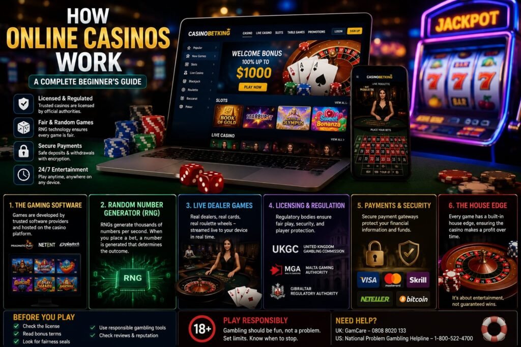 How Online Casinos Work: A Complete Beginner’s Guide