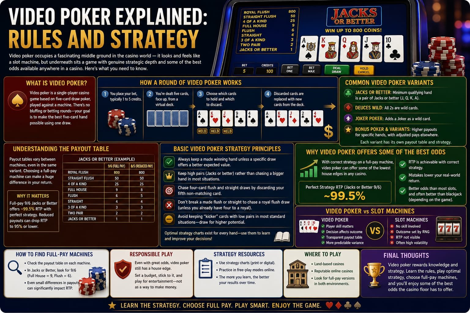 Video Poker Explained: Rules and Strategy